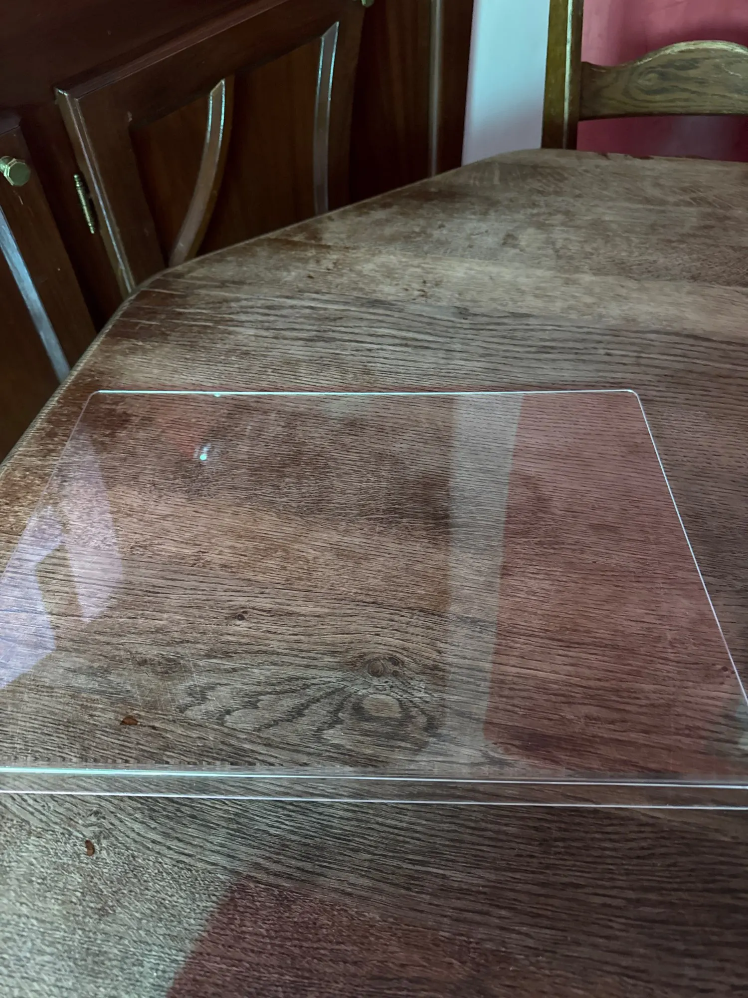 Acrylic Anti-slip Transparent Cutting Board with Lip for Kitchen Counter Countertop Protector photo review