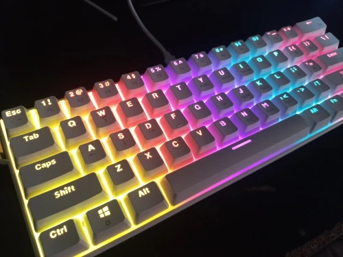 Ajazz NK61 60% Teclado Mecânico Com Fio Cor Misturada RGB Hot-Swap