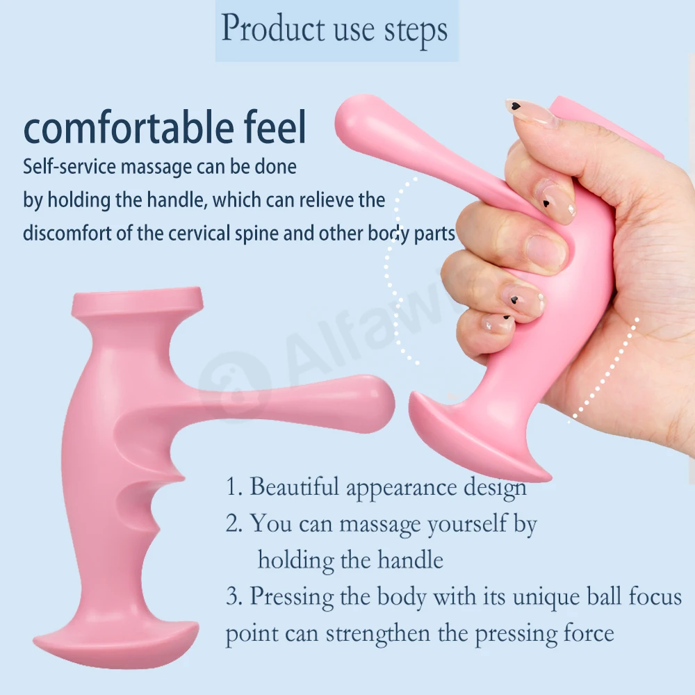 T-shaped Massager Thumb Finger Pressure Press Trigger Point Manual Physiotherapy Tool Full Body Portable Multifunctional Massage