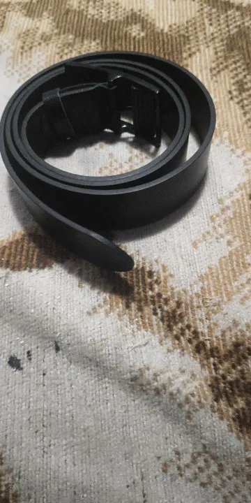 MIDNIGHT SOVEREIGN™ – Black Buckle Genuine Leather Belt photo review