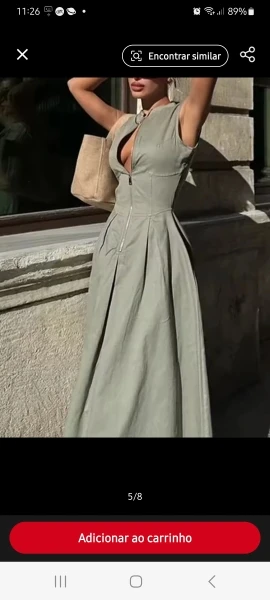 MUJER Zipper Midi Dress - Pleated A-Line Summer Party Dress photo review