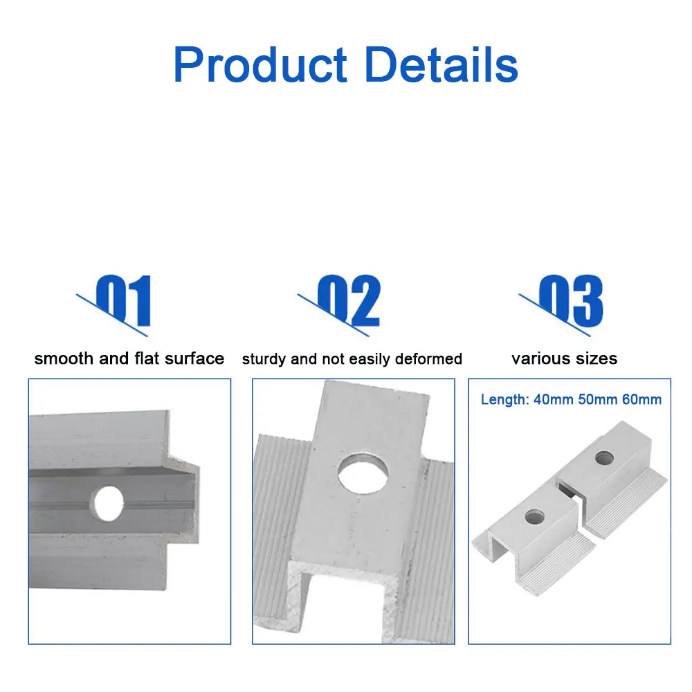 Solar Panel Middle Clamps Photovoltaic Panel Bracket Solar System Accessories Clips For Fixed 25-50mm Height Bracket solar panel clips