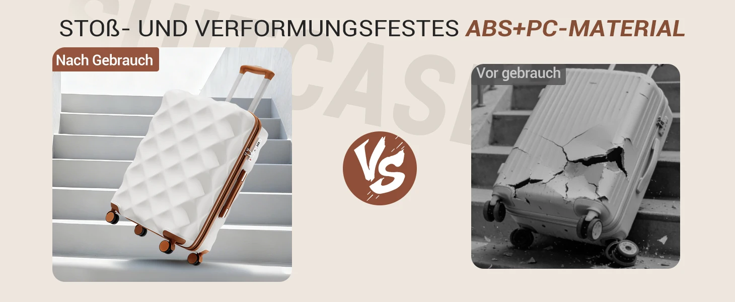 KONO Hartschalenkoffer-149L Großvolumen & Leichtbau ABS+PC, Extra Großer Reisetrolley für Langstreckenflüge – Detail 5