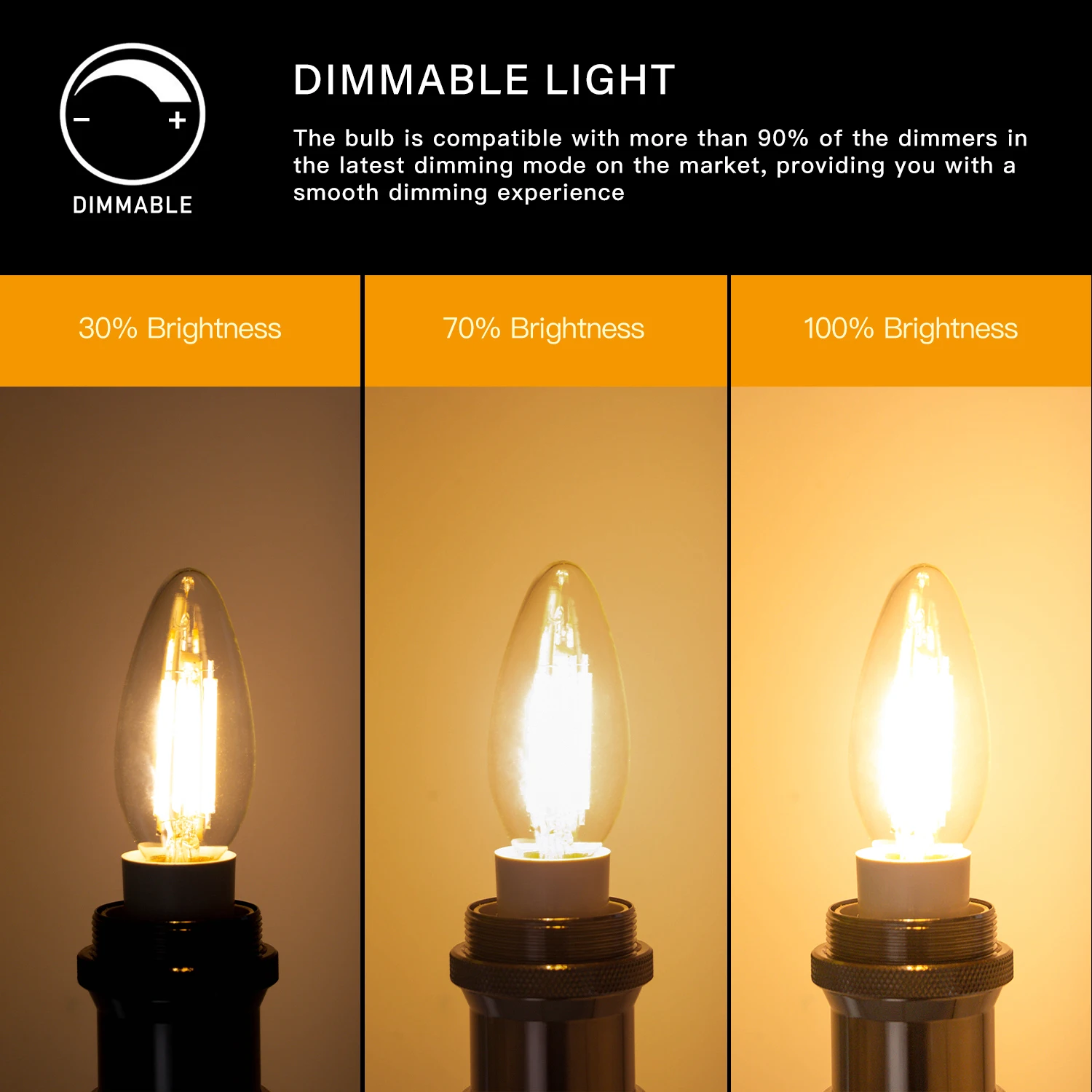 10PCS Led Candle Dimmable Edison Lights Bulb Daylight 6000K Ae0f81613fc494bbb829f986e0e3c9682s