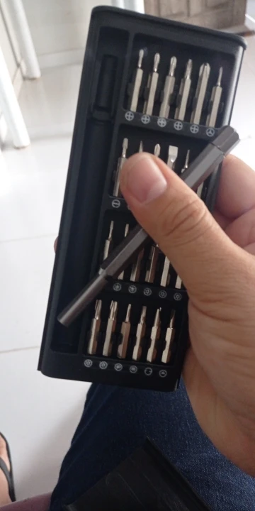 Conjunto de chave de fenda de precisão 28 em 1, chave de fenda magnética profissional , kit de ferramentas manuais para reparo p photo review