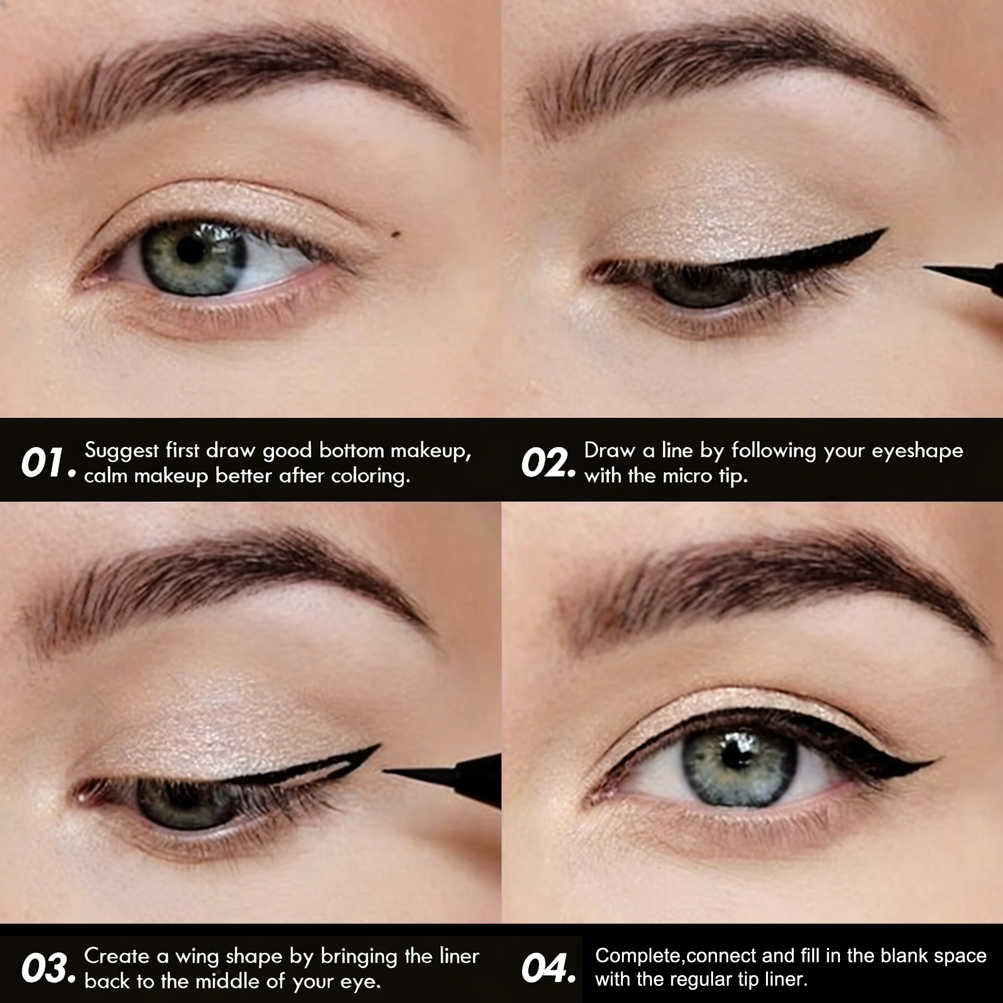 Wasserfester Brauner Flüssig-eyeliner Wischfest Schweißresistent_voghion.com