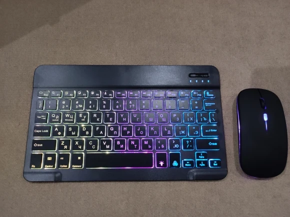 Backlight Bluetooth Keyboard Mouse For IOS Android Windows photo review