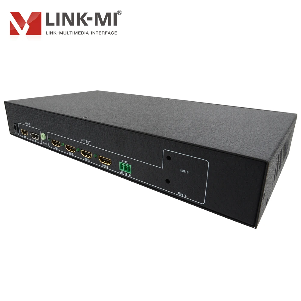 Фото LINK-MI 1X4 4K HDMI настенный контроллер 4K60Hz 4-портовый многоэкранный удлинитель Поддержка порта 1x2,1x3,2x1,2x2,3x1 видеостена для 4 телевизоров №5