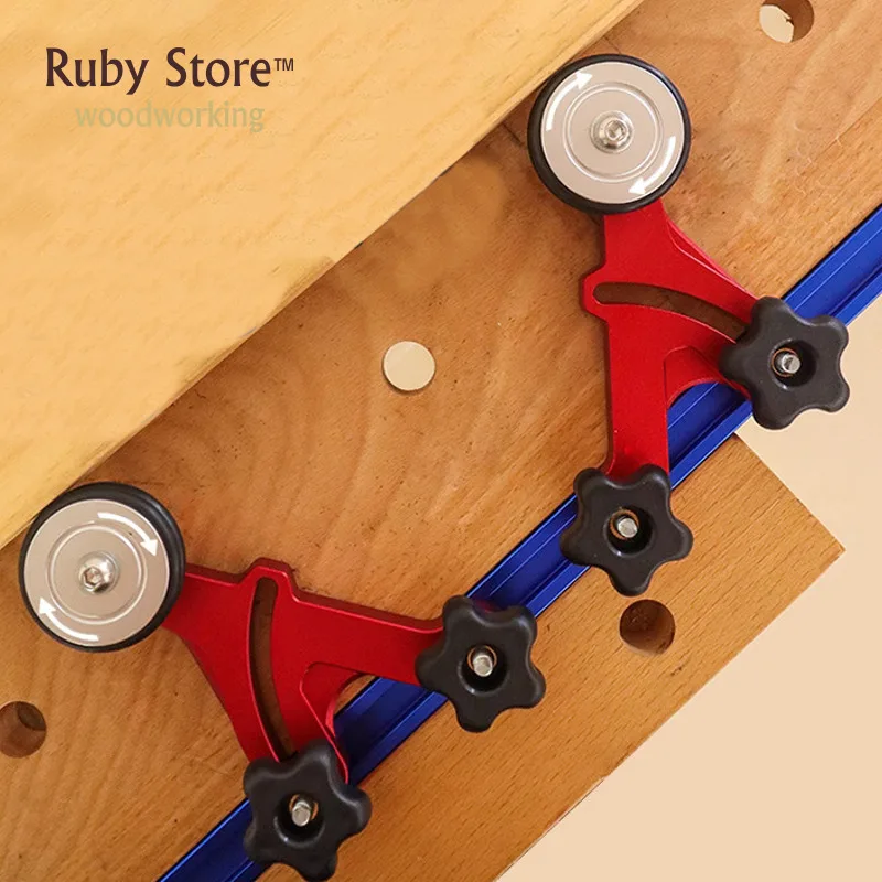 

Set of 2PCS Adjustable Table Feather Boards with Bearing Rollers Feeder