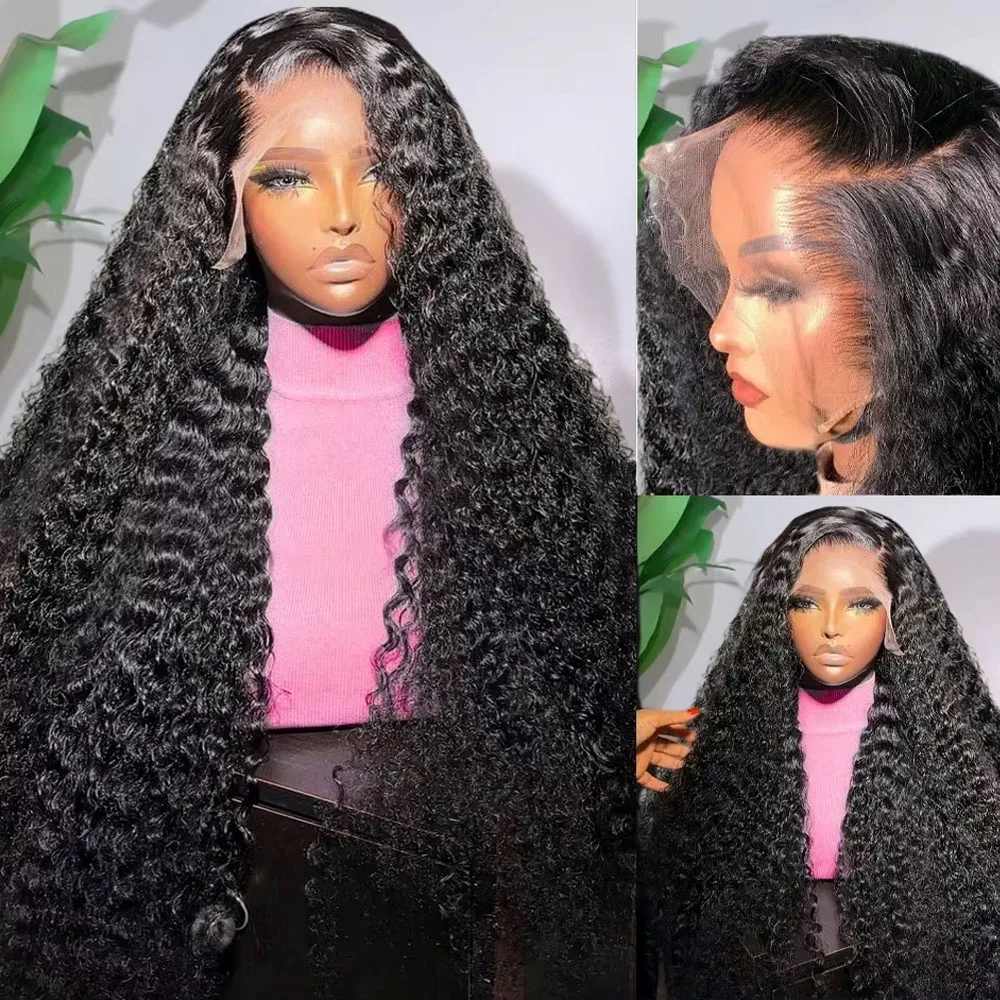 13x4 13x6 HD Lace Deep Curly Wave Frontal Wig Brazilian Jerrly Curly Lace Front Human Hair Wigs For Women 250% Density Hair Wigs 4