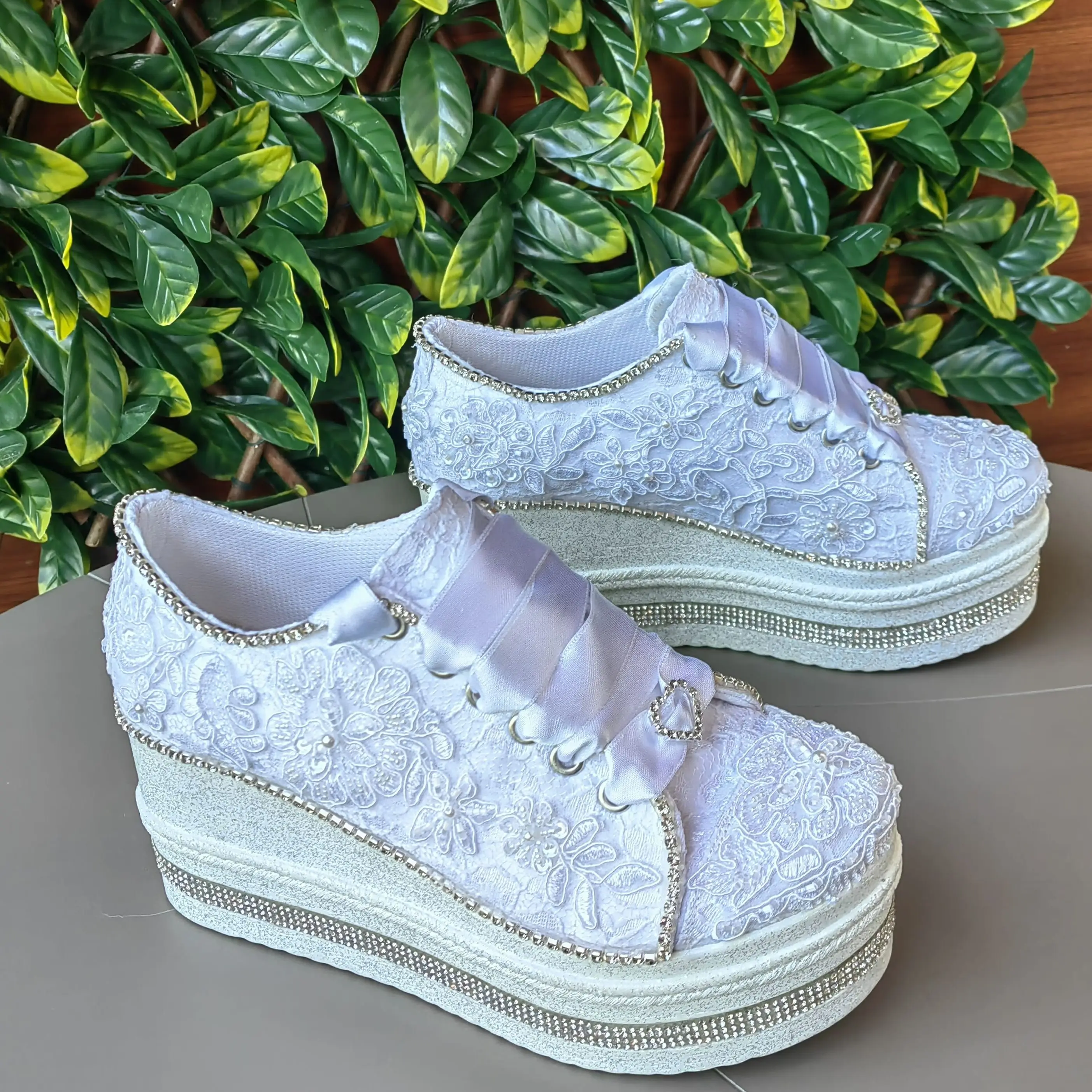 Wedding Dress Bridal Shoes 8CM Heel Height Comfortable Sport Bridal shoes Special Design Bridal Party Wedding shoes