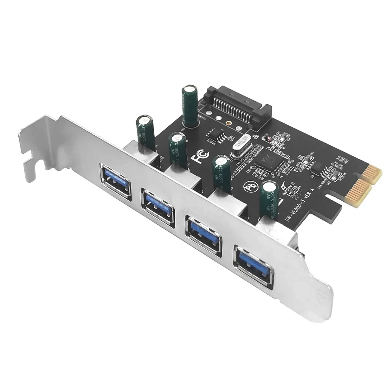 Tarjeta Pci 4 Puertos Usb 3.0 Pci-e Express 5 Gbps Hub Cable