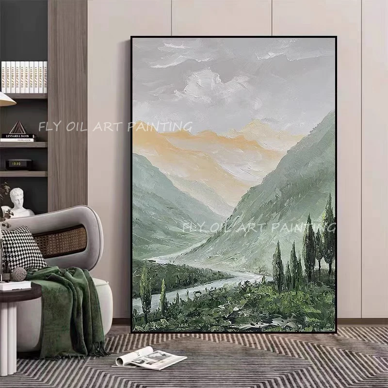 

Пейзаж горный лес новый дизайн 100% настенное искусство ручной работы домашний декор холст картины для комнаты декоративные настенные картины