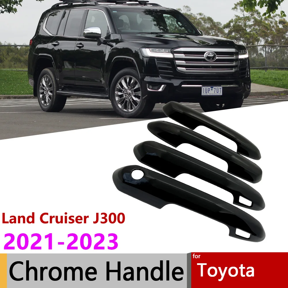 

For Toyota Land Cruiser 300 J300 Lexus LX J310 2021~2023 Gloss Black Door Handle Cover Car Exterior Styling Accessories Stickers