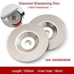 1Pcs 400-800grit Diamond Sharpening Disc 100mm Grinding Wheel For All Kinds Knives Scissors Kitchen Tools Electric Drill Grinder