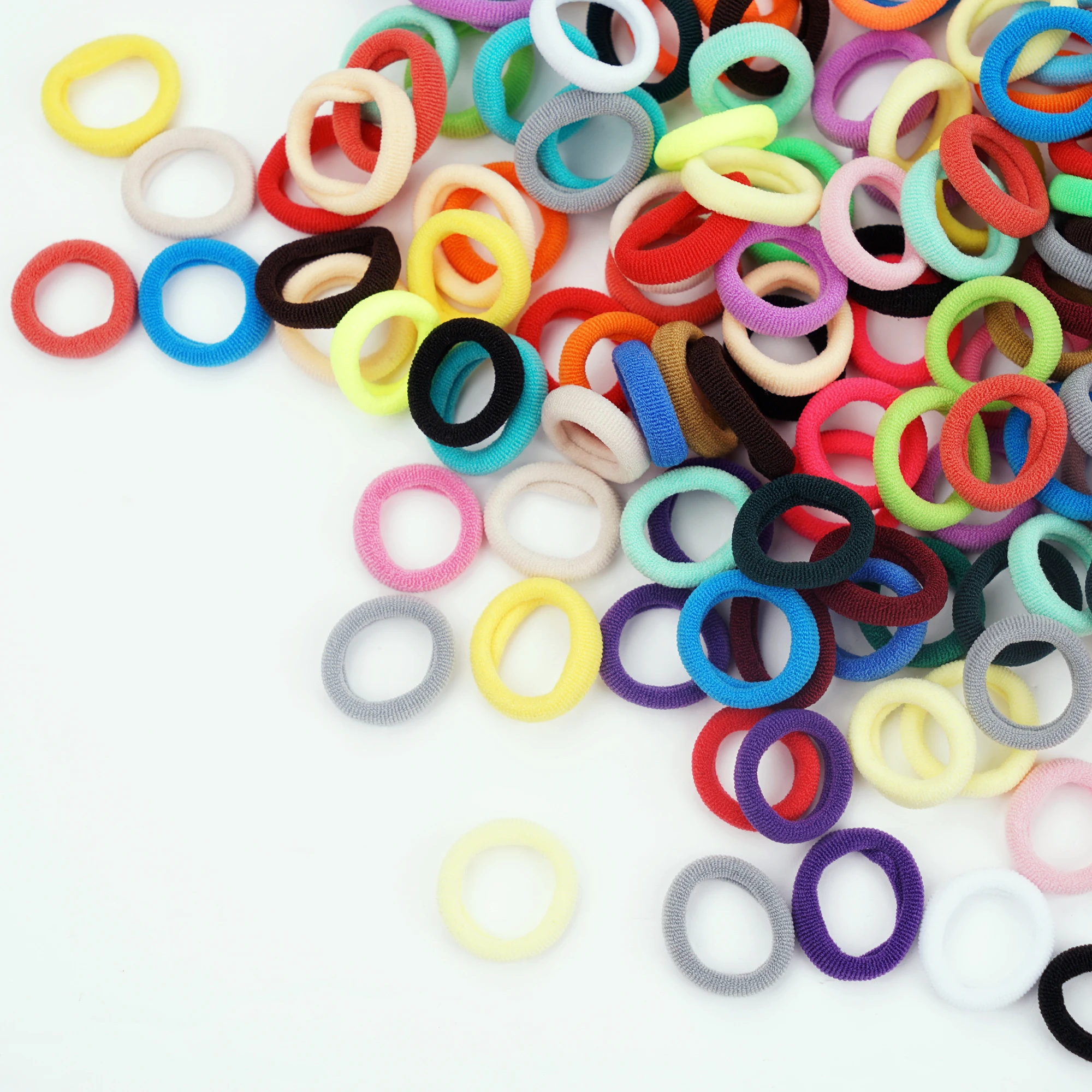 50/100pcs elastische Haar bänder Mädchen Kinder Scrunchie Gummiband für Kinder Haar gummis Stirnband Baby Haarschmuck Großhandel