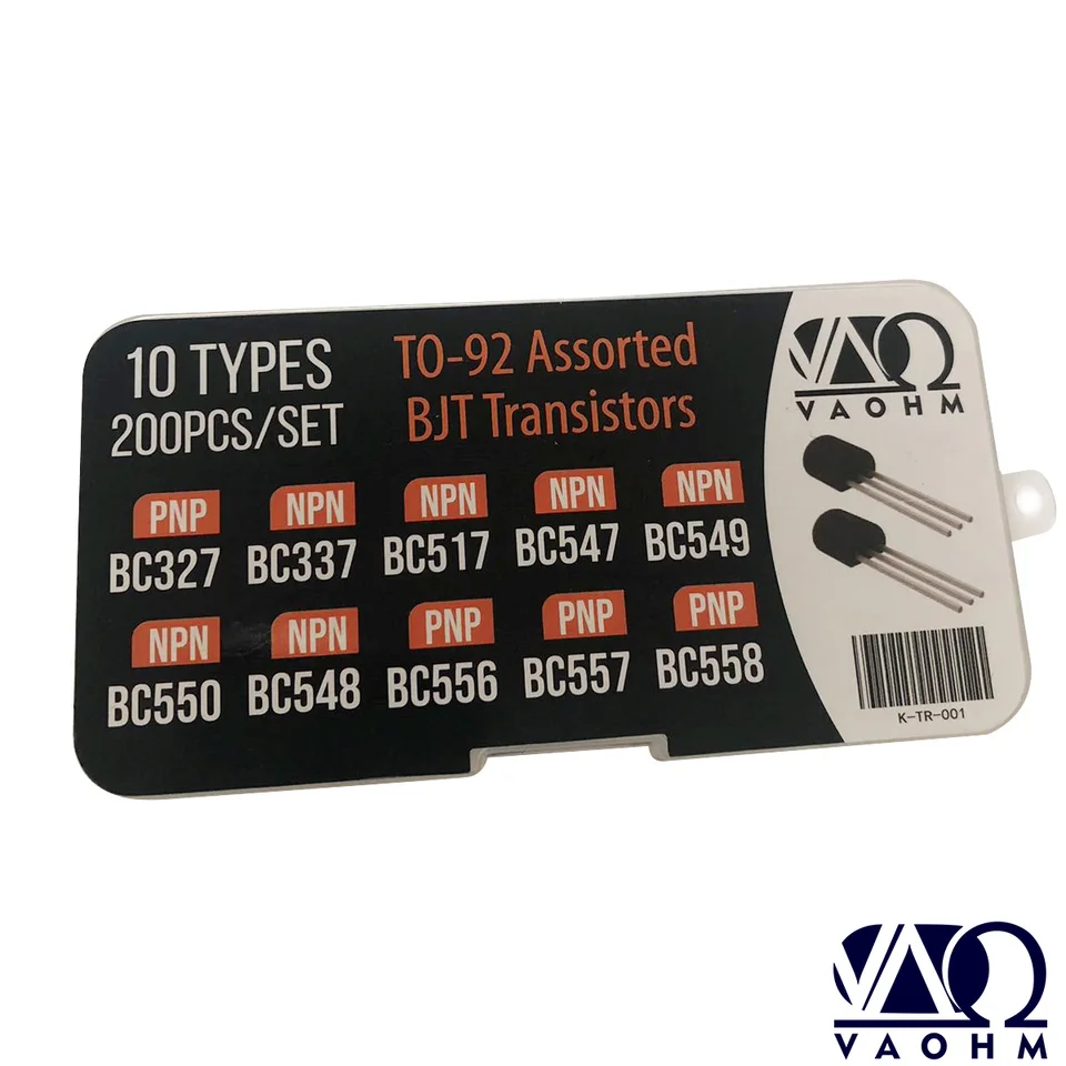 Kit De Transistores 200 Piezas 10 Valores BC327 BC337 BC517 BC547 BC548 Bc549 Bc550 Bc556 Bc557 Bc558 Surtido De Transistores De Uso General De Potencia Anggrek Otros