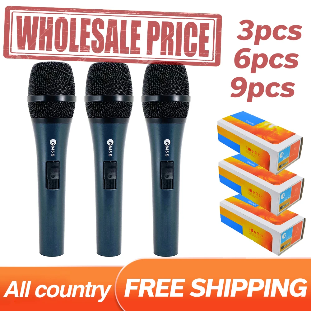 

Wholesales!! e845s Professional Dynamic Cardioid Vocal Microphone e845s for Live Performance Stage Karaoke Church