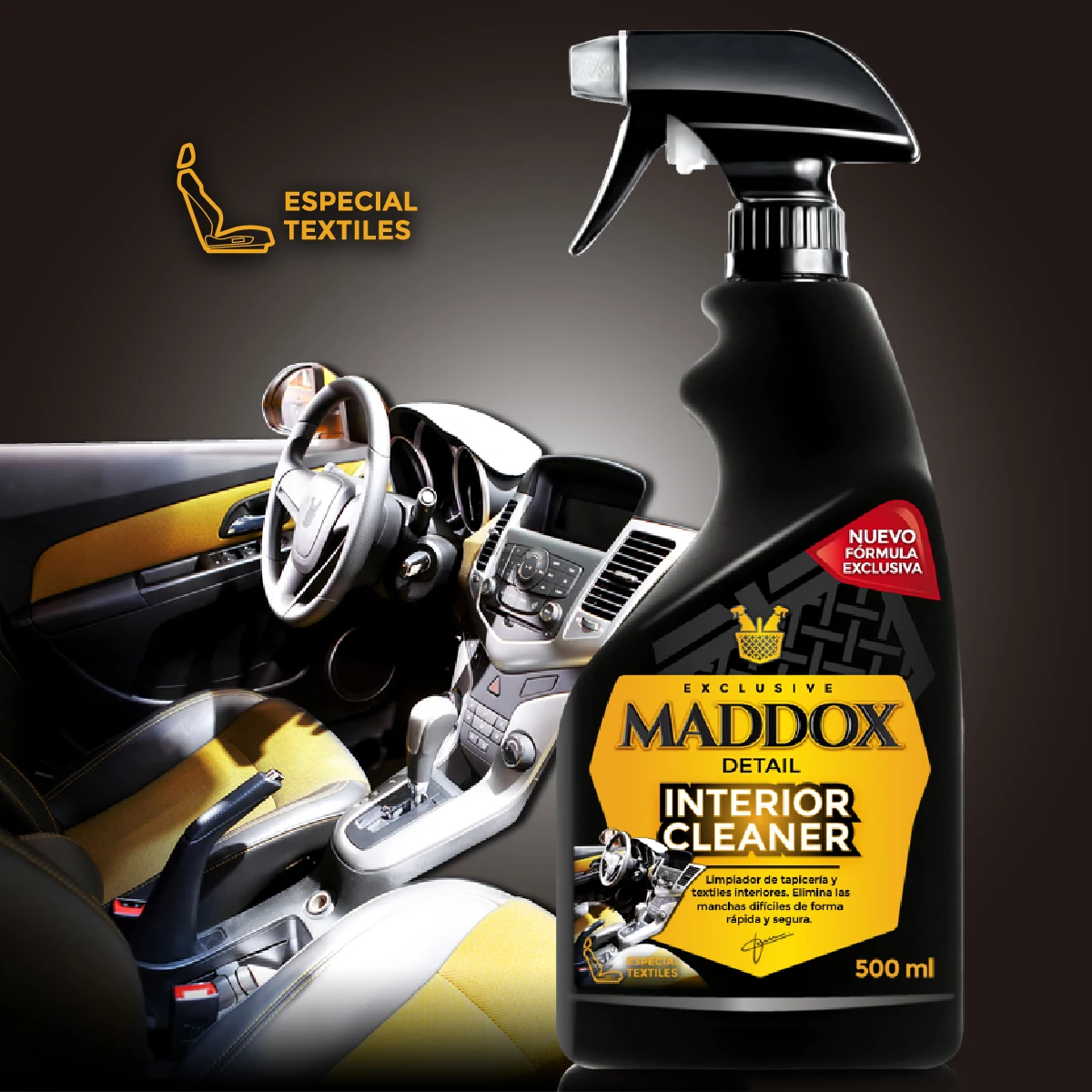 500 ml Maddox Detail Interior Cleaner textile upholstery Cleaner, floor  mats and ceilings, multicolored
