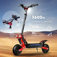 X7/X7PRO 3600W Scooter électrique 60-65 km/h 3600W double moteur Escooter 11 pouces 48V 21Ah 45-60km kilométrage Scooter électrique pliable 4