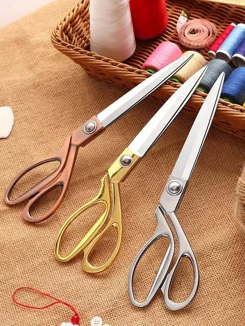 Heavy Duty 10.5 Scissors For Cutting Fabric, Leather, Raw