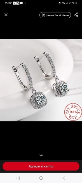 2CT Moissanite Huggie Hoop Earring photo review