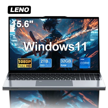 Computadora portátil ultradelgada de 15,6 pulgadas Intel Core i7-6500U Notebook 32GB RAM 2048GB SSD Gamer Windows 11 pantalla de 1920*1080 ordenador de estudio de oficina