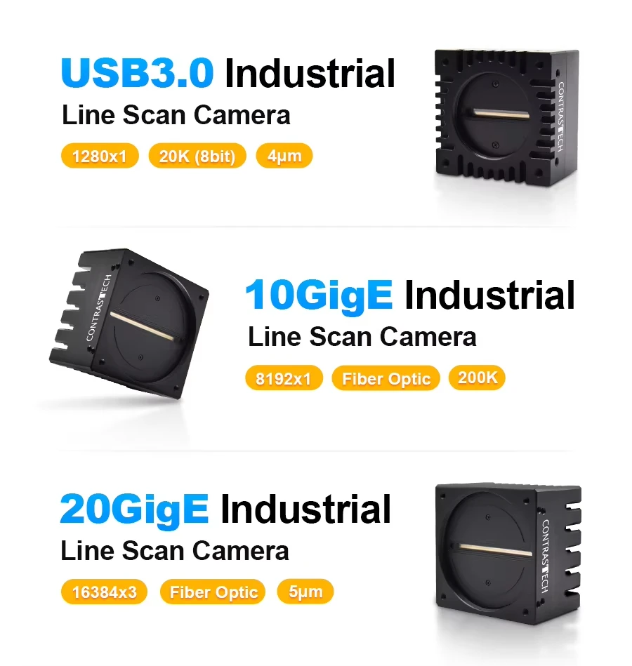 8K 2.5GigE ICapro Industrial Line Scan Camera TDI Low-Power Fiber Optic High-Speed NIR Imaging for Fabric & Textile Inspection