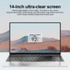14" Business Laptop Intel N3700 16GB RAM384GB Storage Ultra thin body Gaming laptops Windows 11 pc gaming  256GB/512GB/1TBsilver 5