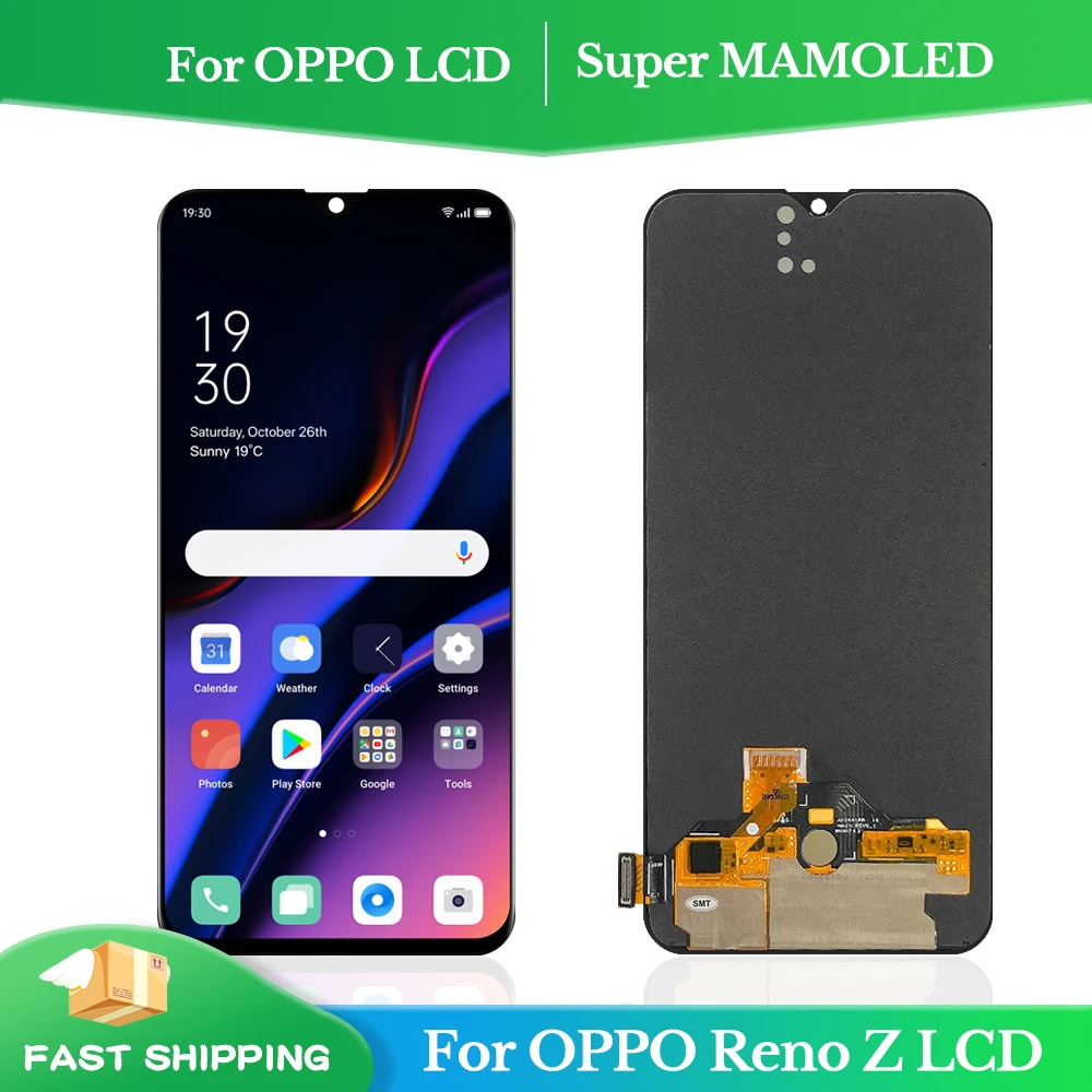 6,4 'Super AMOLED / TFT черный для Oppo Reno Z CPH1979 PCDM10 PCDT10 ЖК-дисплей для OPPO K5