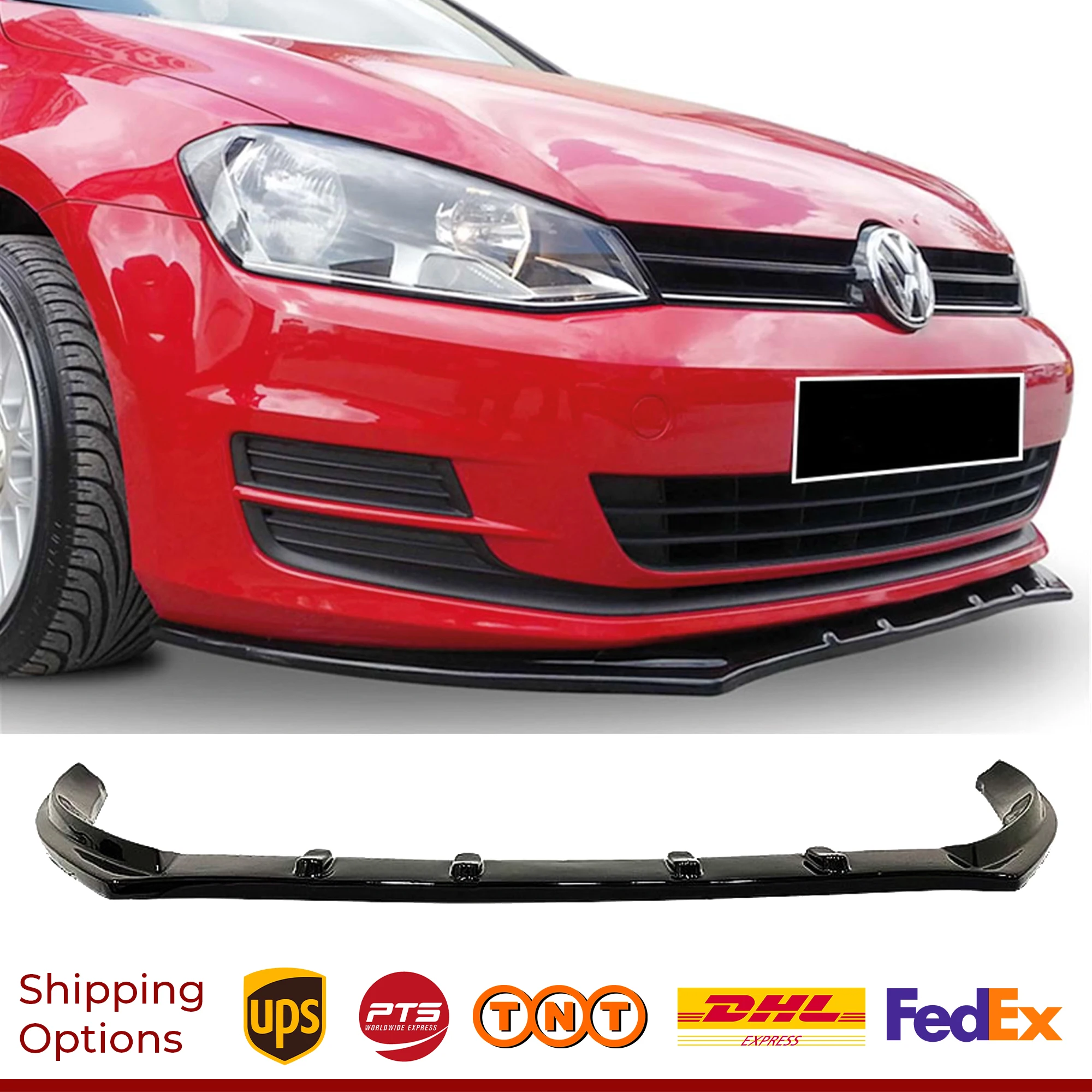 For Vw Golf Mk7 2013 2016 Accessories Car Front Bumper Lip 1 Pcs Black