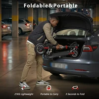 Nouvelle version améliorée, trottinette électrique puissante 800W, 48V 15Ah, vitesse maximale 50 km/h, autonomie 55 km, pneus de 10 pouces, freins doubles, amortisseurs, pliable, siège amovible inclus. 8