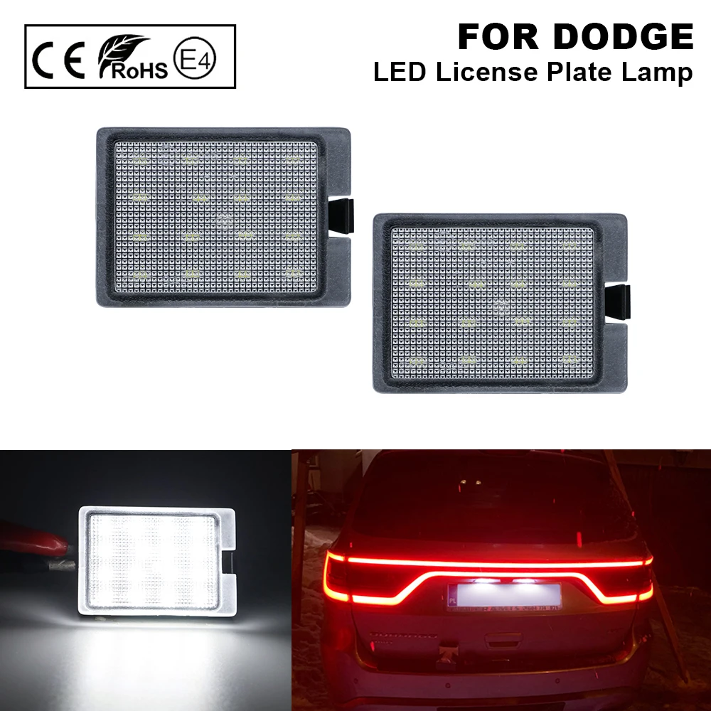 2x Error Free Led License Plate Light Number Plate Lamp For Dodge