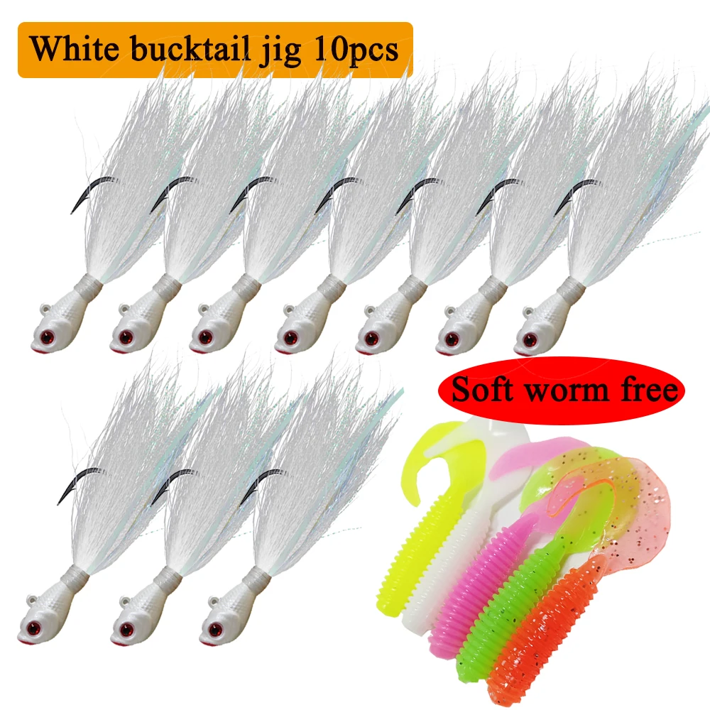 Kmucutie 10 Pezzi Maschere Di Coda Di Daino (Glow In Dark) Vermi Morbidi Gratuiti Acqua Salata/Acqua Dolce 1/2Oz 1Oz 2Oz Per Passera/Fluke/Striper/Bas