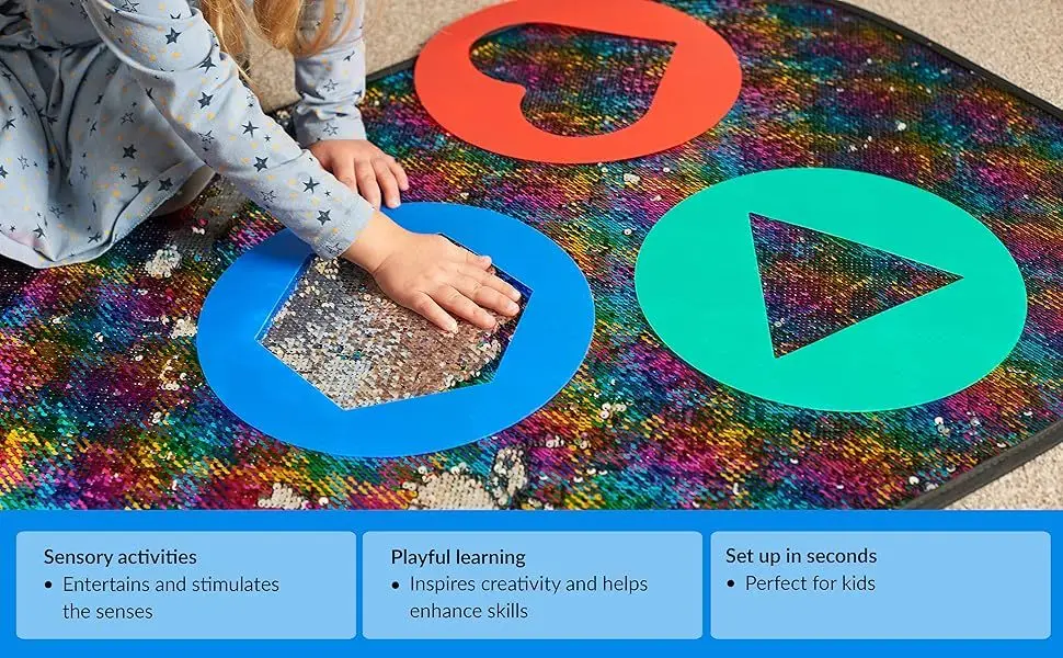 Sensory Wall Sequin Flip Fabric for Kids Reversible Sequin Fabric | Sensory Wall Panel