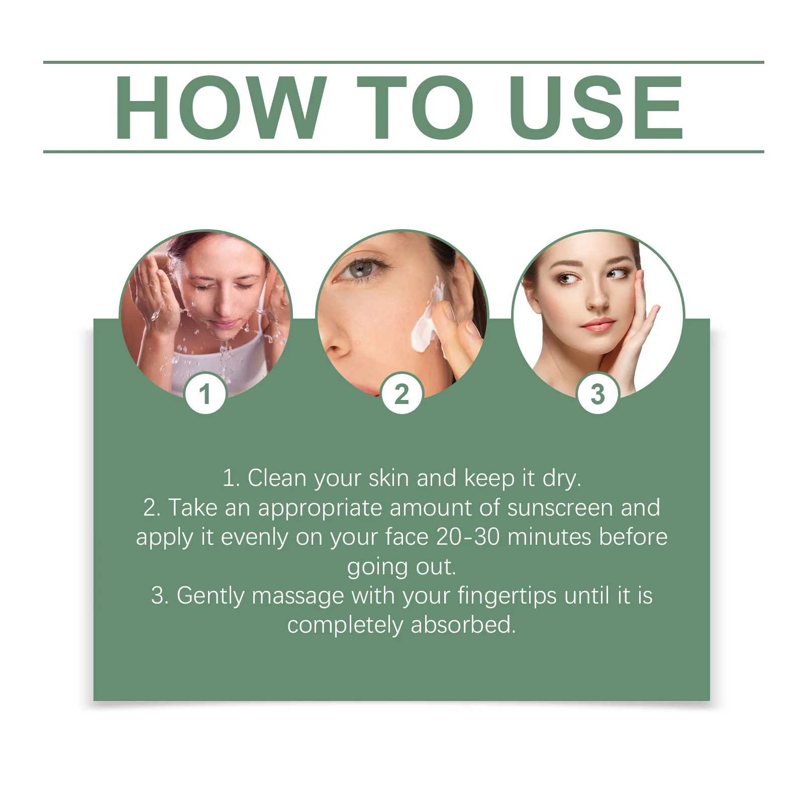 Hoygi Moisturize Sunscreen Cream Prevent Sunburn Moisturizing Reduce Redness Light Texture Non-sticky Gentle Sunblock Lotion