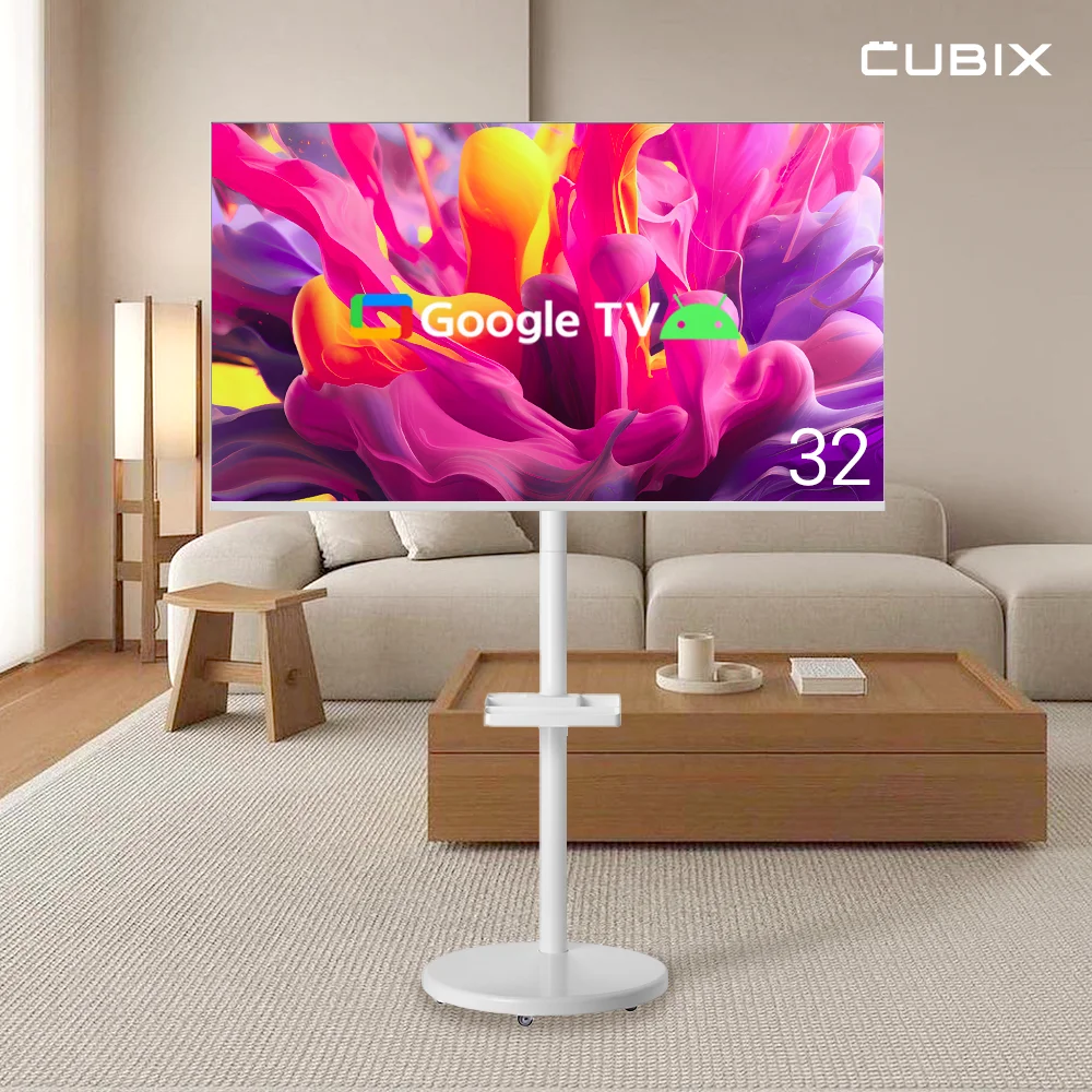 무빙큐빅스 화이트에디션 32인치 HD 삼탠바이미 퍼스트 이동식 스마트TV 삼텐바이미 중소바이미 스탠바이미