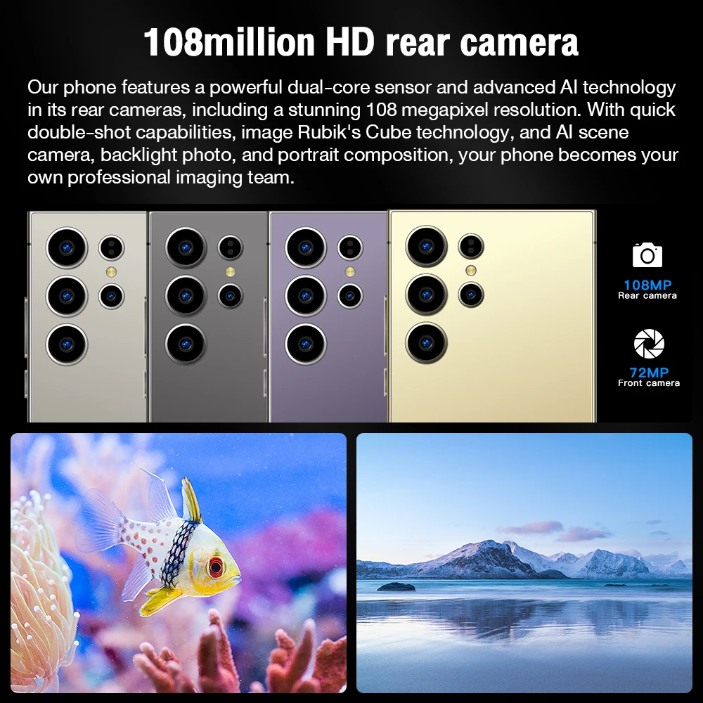 New S25 Ultra+ Smartphone 5G Signal 16GB+1TB Android 13 8000mAh phone Face Recognition Fingerprint unlocking Fast shipping 5