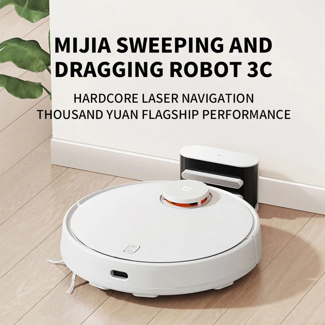 XIAOMI-Robot aspirador MIJIA 3C edición mejorada, 5000PA, succión ciclónica  para el hogar, Planificación inteligente, barrido, lavado de polvo, mopa -  AliExpress