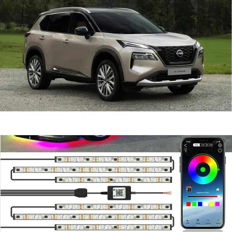 

APP RGB Voice Control Chassis Lights For Nissan x-trail 350Z 370Z altima armada Kubistar LEAF Maxima Micra Murano Note NP300