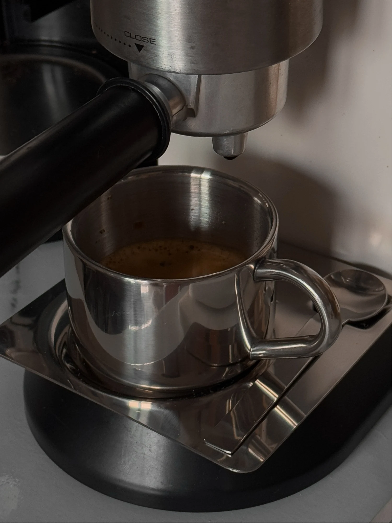 Minimalist Stainless Steel Coffee Cup Set, customer photo