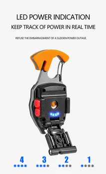 Multi-functional keychain flashlight, mini tool, bottle opener for outdoor camping and hiking, life whistle, multi light mode po 4