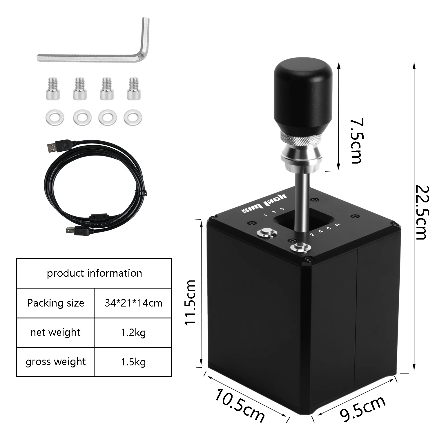 PC USB H型ギアシフター Logitech G27 G29 G25 G920、Thrustmaster 