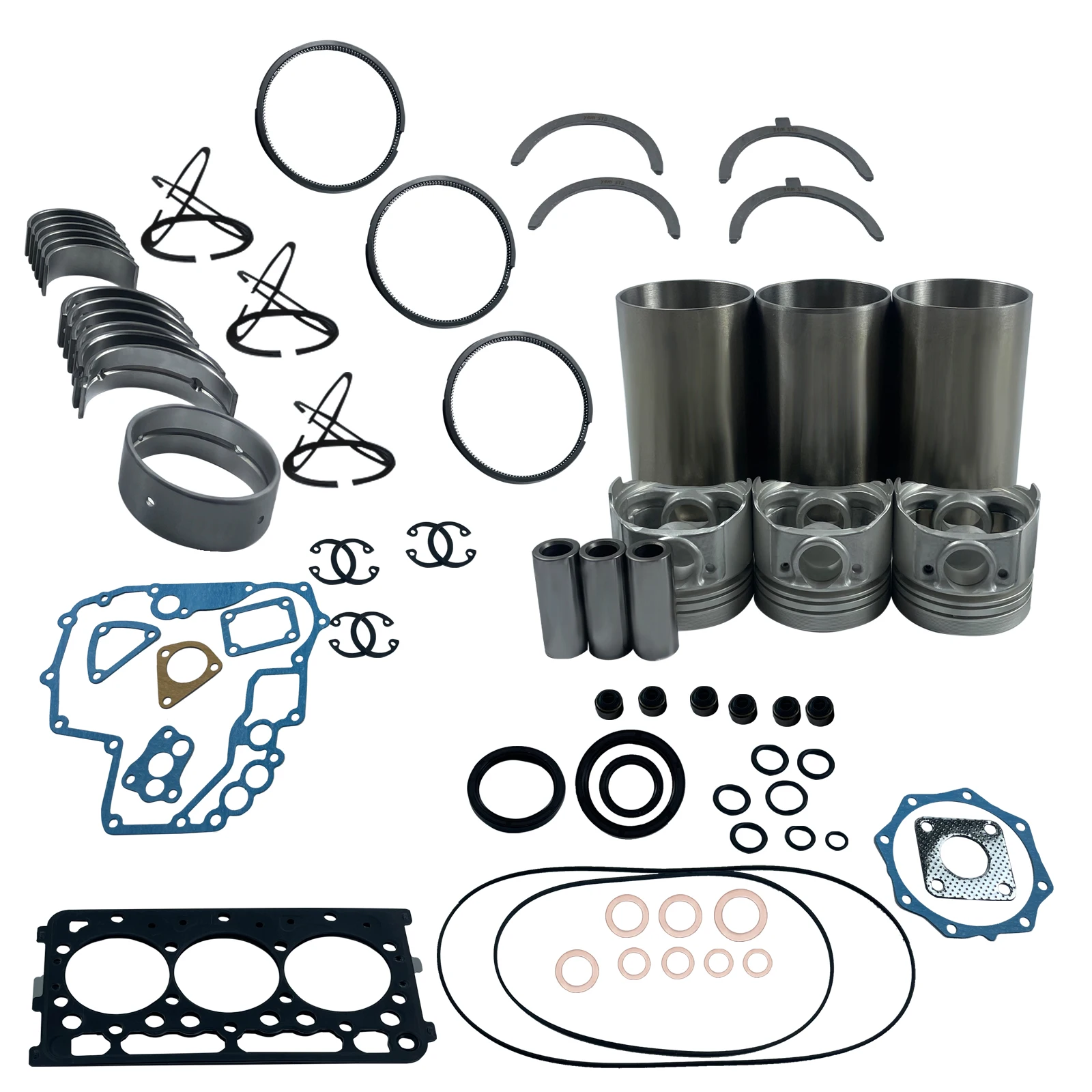 STD Overhaul Rebuild Kit Replacement Kit  for Kubota D722 Engine 3 Cylinder Engine Accessory Set for kubota tractor engine v3800 v3800t v3800 t water pump rebuild overhaul kit