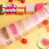 2-in-1 Flat Tube Fruit Blush & Lipstick Stick | Easy to Apply, Highlighter & Contour | Multi-Use Lip & Cheek Makeup 4