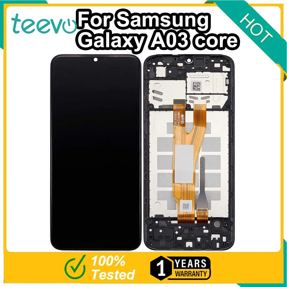 

ЖК-дисплей Teevo для Samsung Galaxy A03 core, дисплей с сенсорным экраном и дигитайзером с рамкой