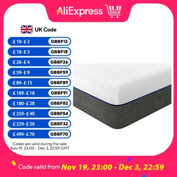 Hybrid Memory Foam Spring Mattress Double 25cm Hydro Memory Foam Spring Coil Mattress Body Support Spinal Alignment