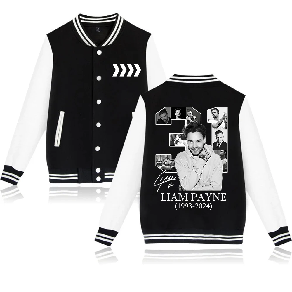 Liam Payne Rest in Music 2024 Hoodie Baseball Uniform Jacket Women Men Baseball Jacket Hoodie Harajuku 3