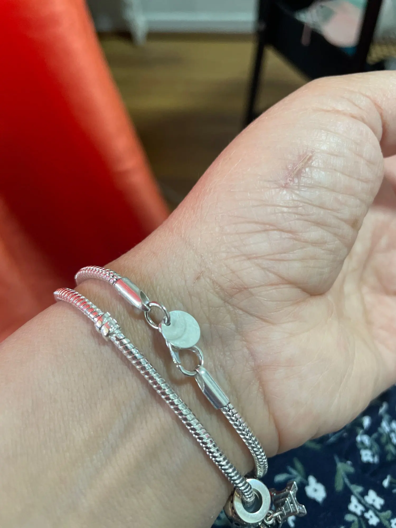 Pulsera de cadena de serpiente de plata de ley 925 para hombre y mujer, brazalete sencillo de estilo Hip Hop, joyería de fiesta Punk, venta al por mayor, 3MM photo review