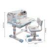 1 Set Kids Functional Desk and Chair Set, Height Adjustable Study Table Chair Set, Ergonomic Desk Chair with Large Writing Board 6